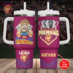 Personalized Brisbane Lions Premiers 2025 40oz Stanley Tumbler No.01