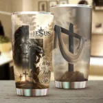 Lion Cross Resurrection Christian Tumbler Cup No.01